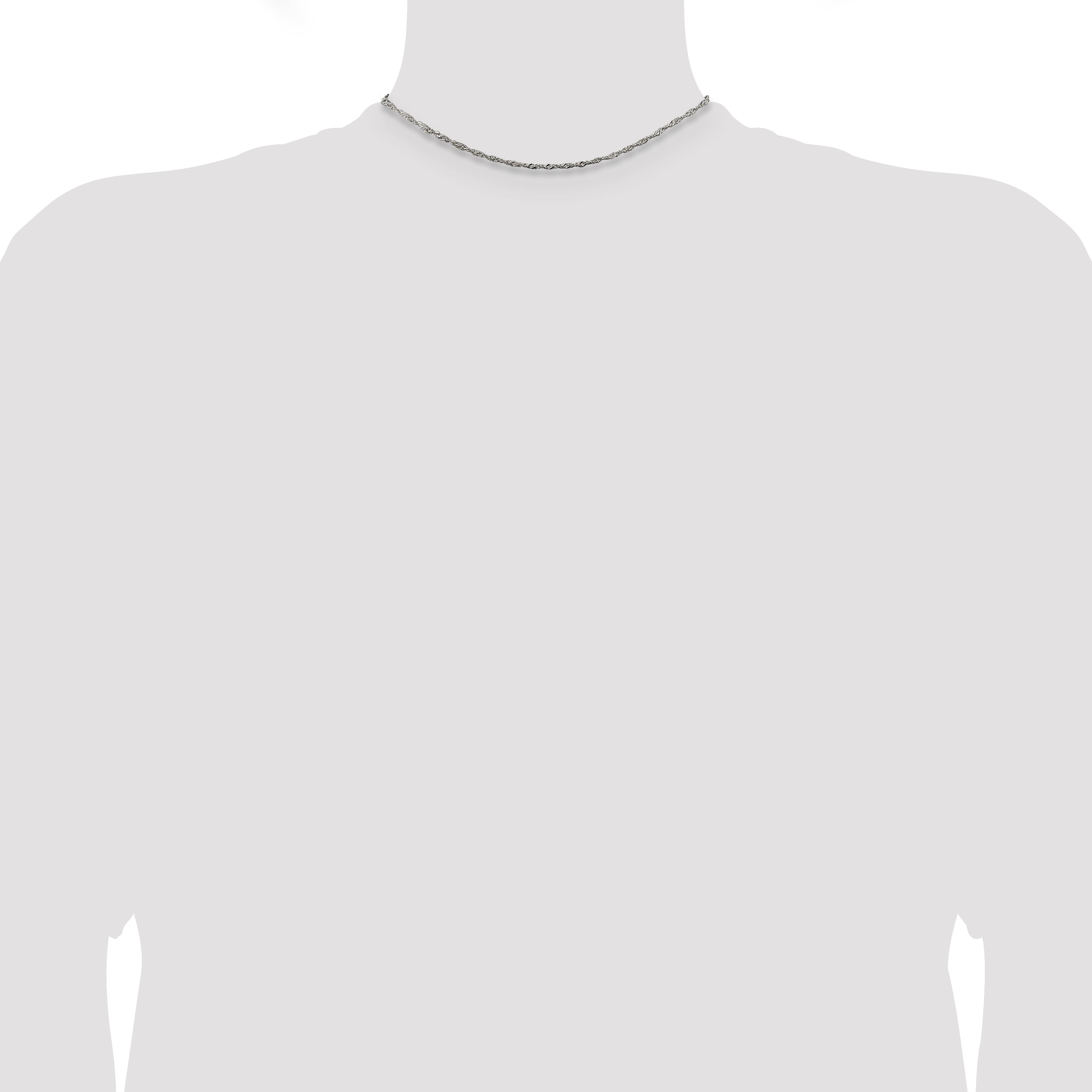 14 Inch Sterling Silver 1.75mm Singapore Chain