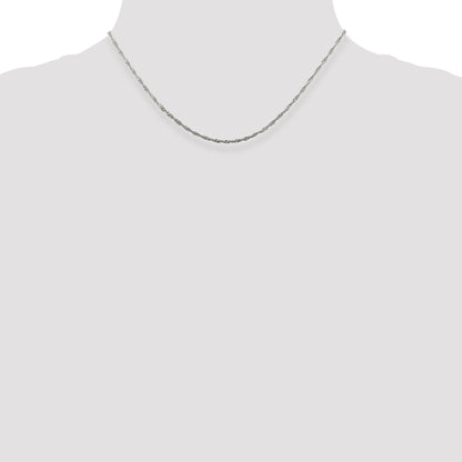 16 Inch Sterling Silver 1.75mm Singapore Chain Necklace