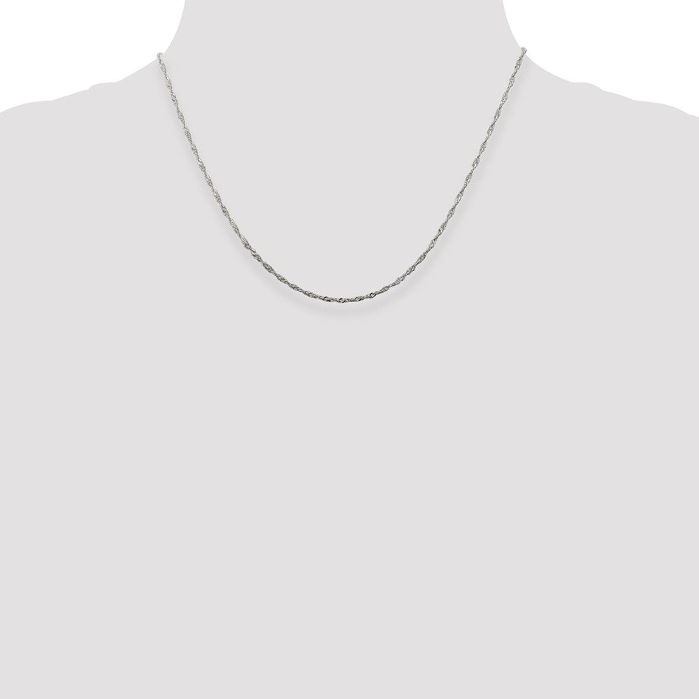 18 Inch Sterling Silver 1.75mm Singapore Chain W/2In Ext.