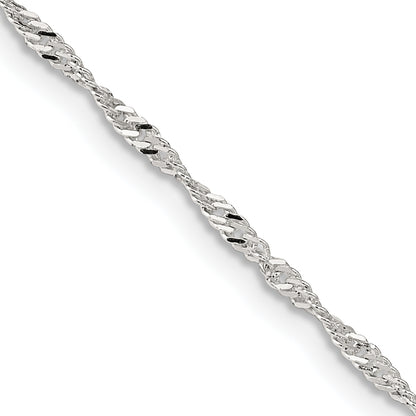 14 Inch Sterling Silver 1.75mm Singapore Chain