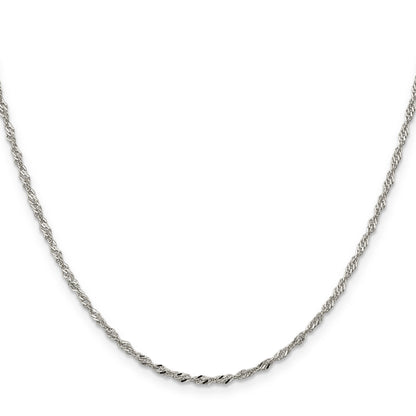 14 Inch Sterling Silver 2mm Singapore Chain