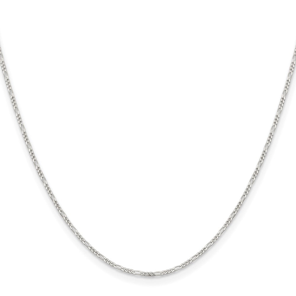Sterling Silver 1.2mm Figaro Chain Necklace