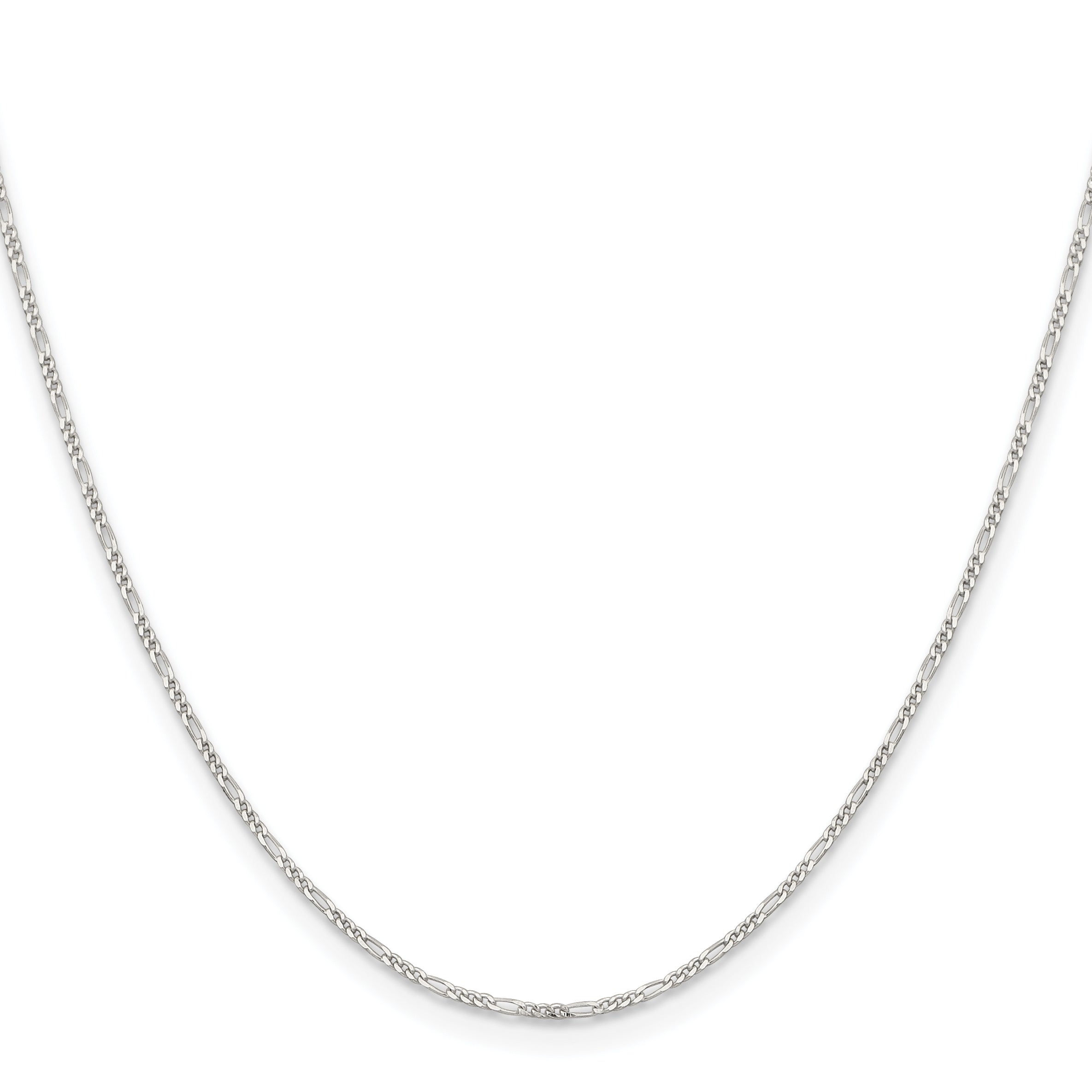 22 Inch Sterling Silver 1.2mm Figaro Chain