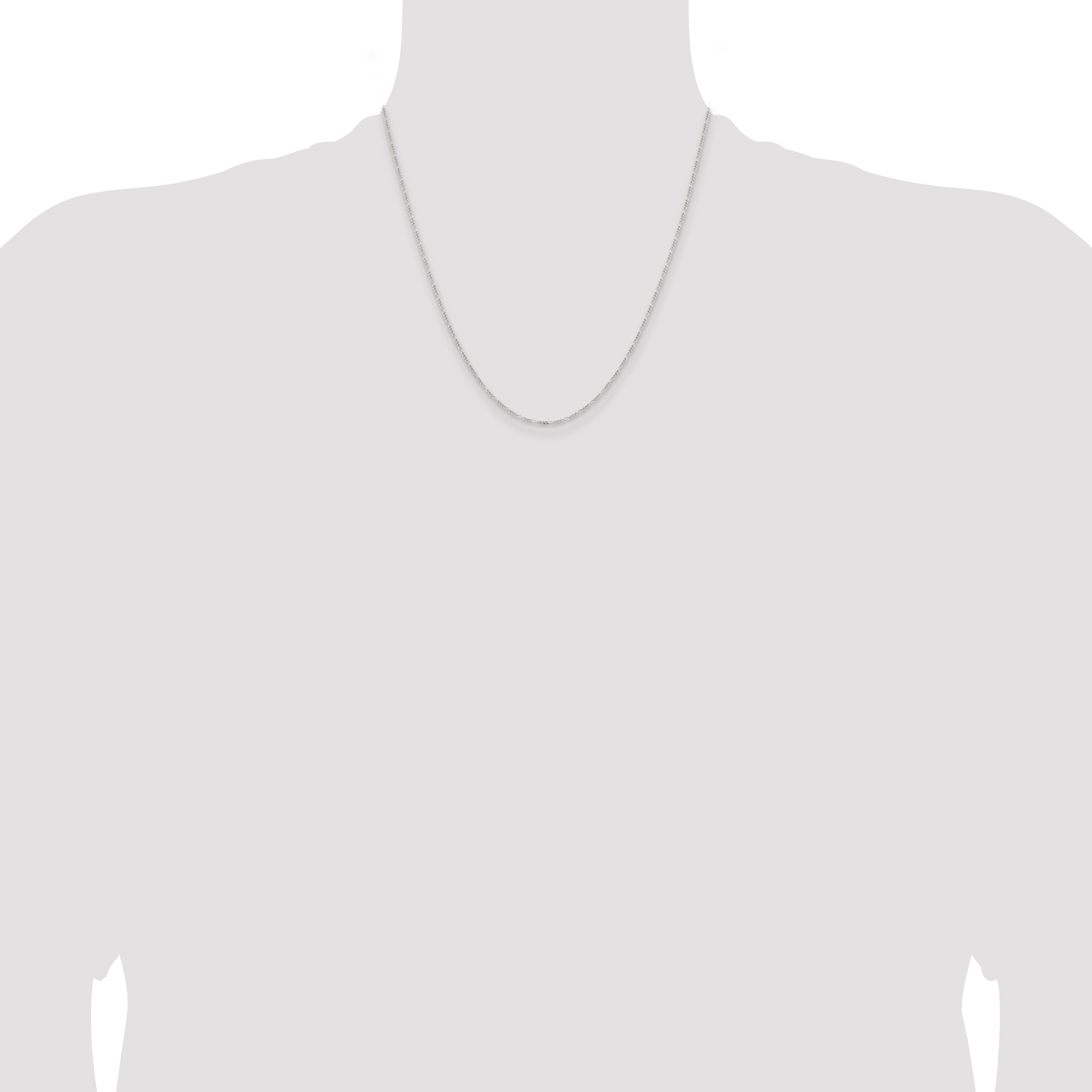 20 Inch Sterling Silver 1.2mm Figaro Chain