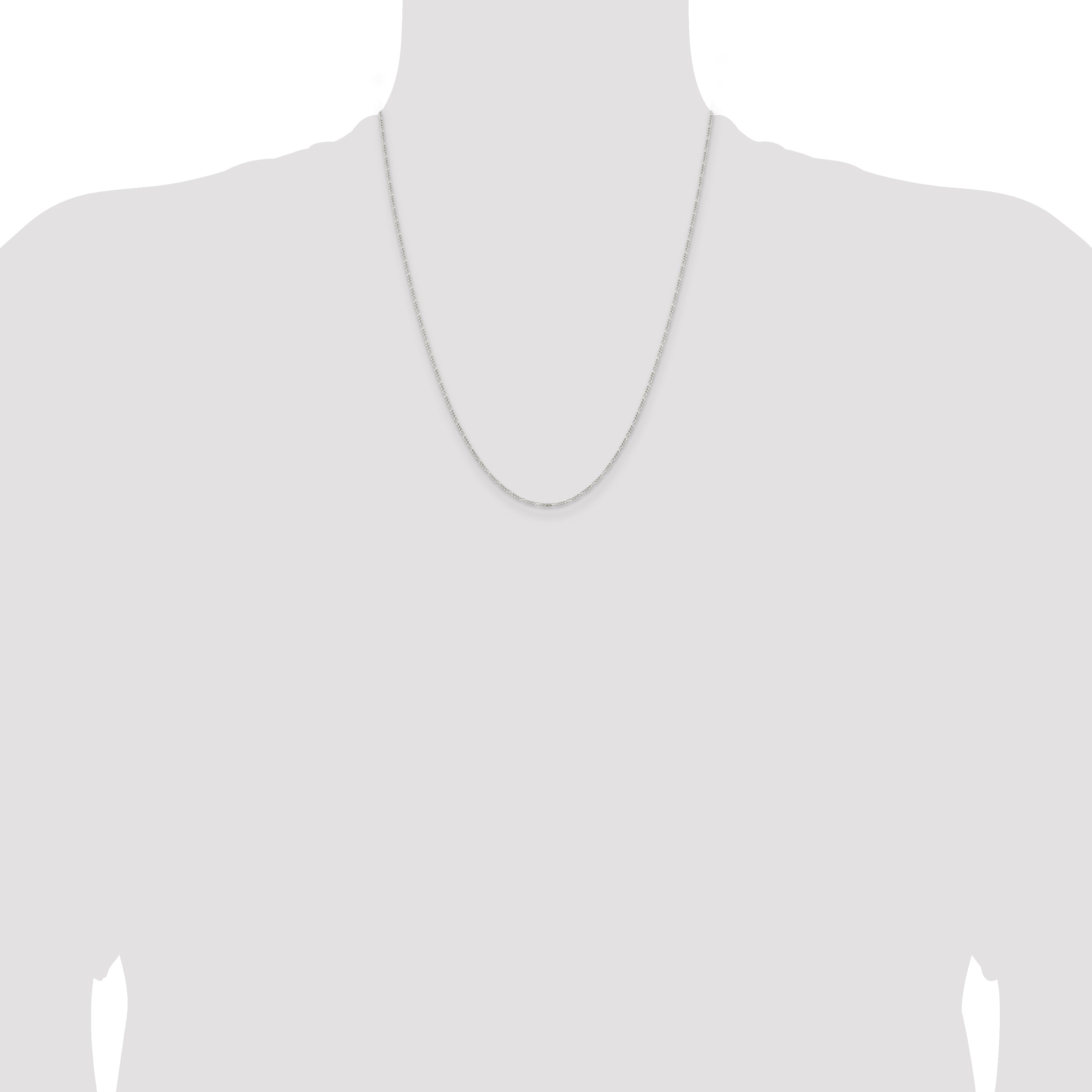 22 Inch Sterling Silver 1.2mm Figaro Chain