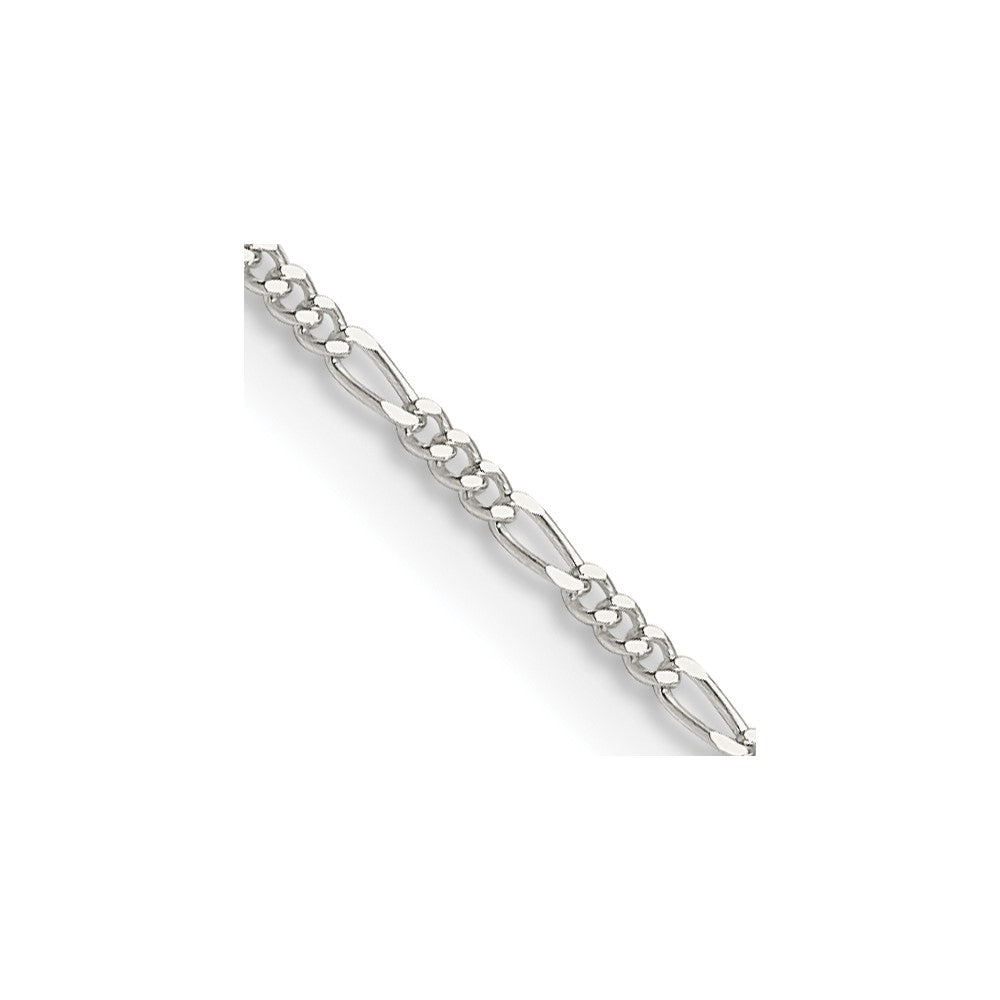 Sterling Silver 1.2mm Figaro Chain Necklace