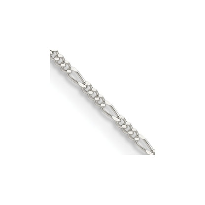 Sterling Silver 1.2mm Figaro Chain Necklace