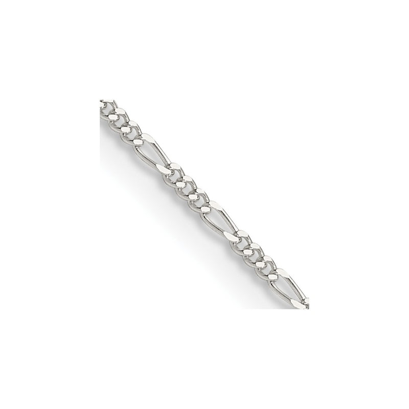 Sterling Silver 1.2mm Figaro Chain Necklace