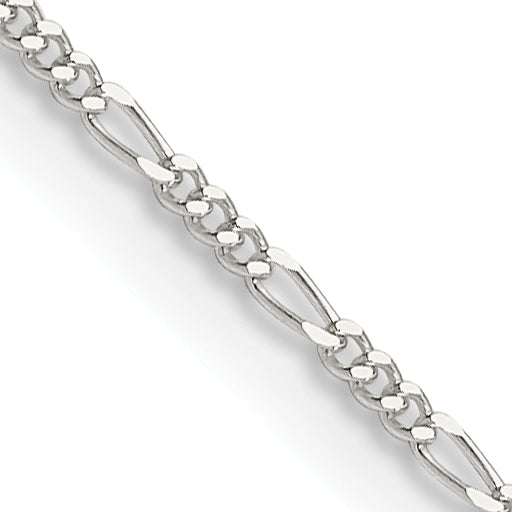 24 Inch Sterling Silver 1.2mm Figaro Chain