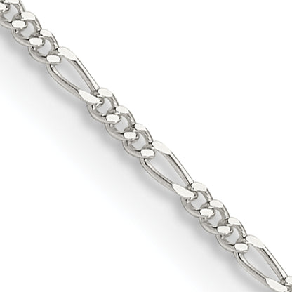 22 Inch Sterling Silver 1.2mm Figaro Chain