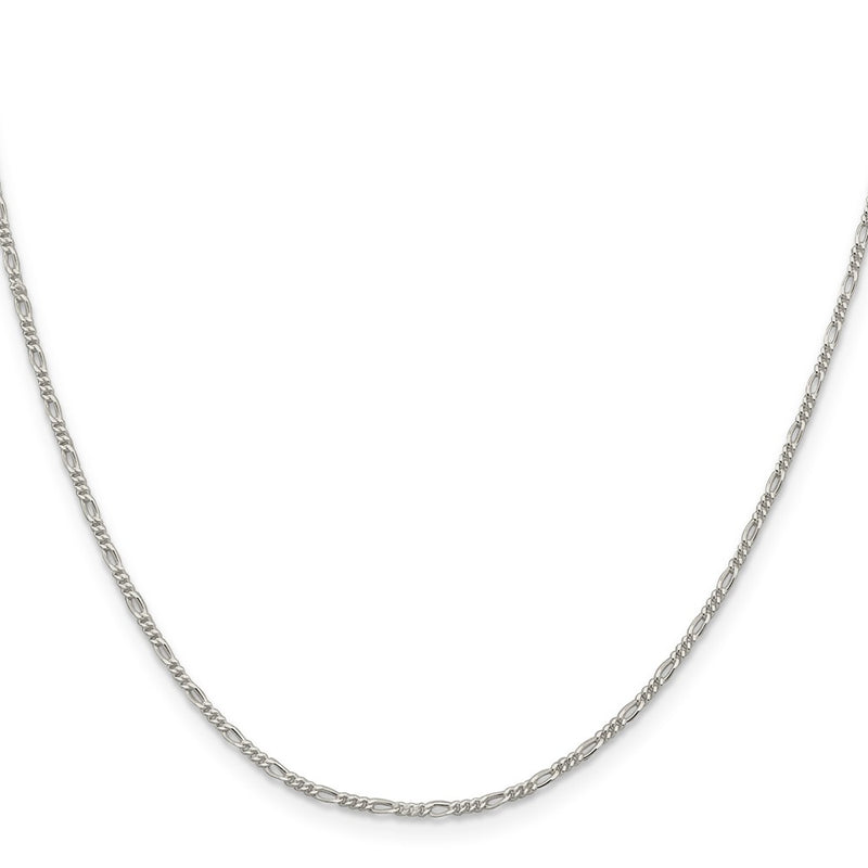 Sterling Silver 1.4mm Figaro Chain Necklace