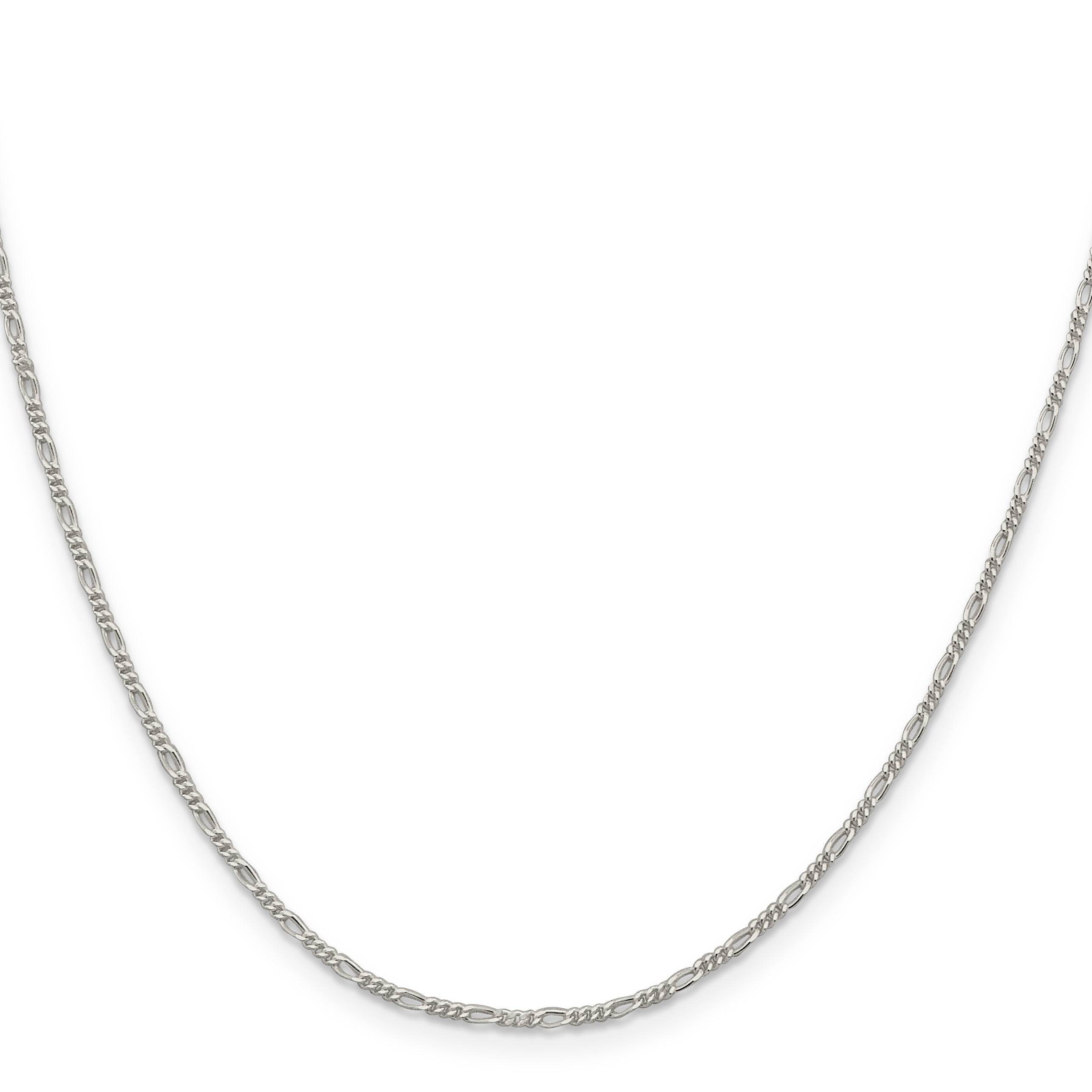 26 Inch Sterling Silver 1.4mm Figaro Chain
