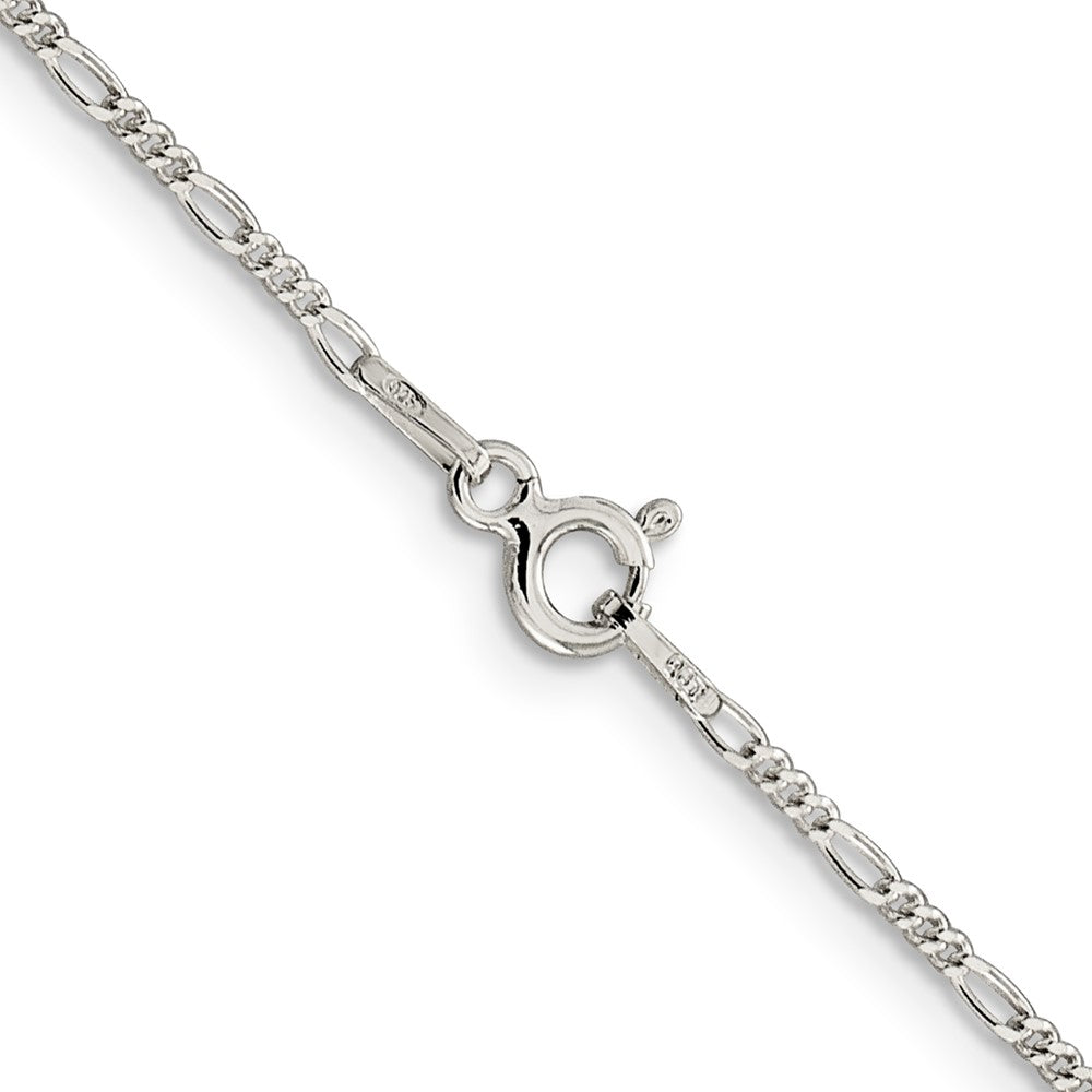 Sterling Silver 1.4mm Figaro Chain Necklace