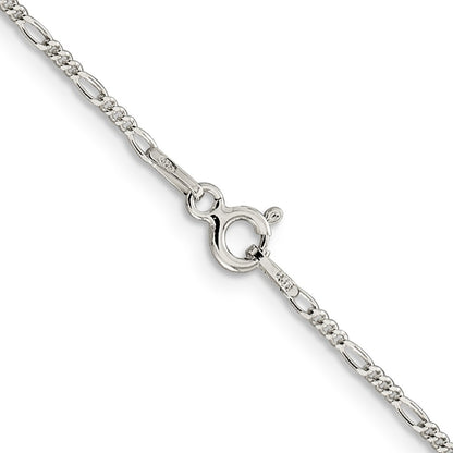 Sterling Silver 1.4mm Figaro Chain Necklace