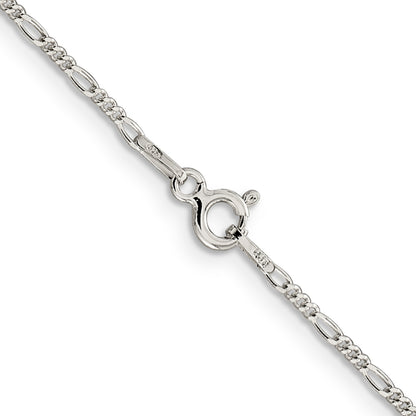 22 Inch Sterling Silver 1.4mm Figaro Chain