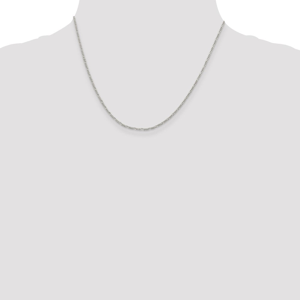 Sterling Silver 1.4mm Figaro Chain Necklace