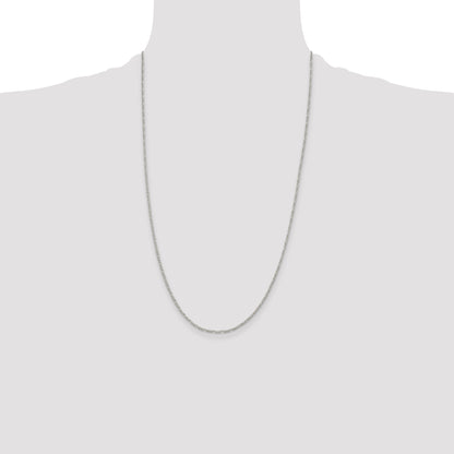 26 Inch Sterling Silver 1.4mm Figaro Chain
