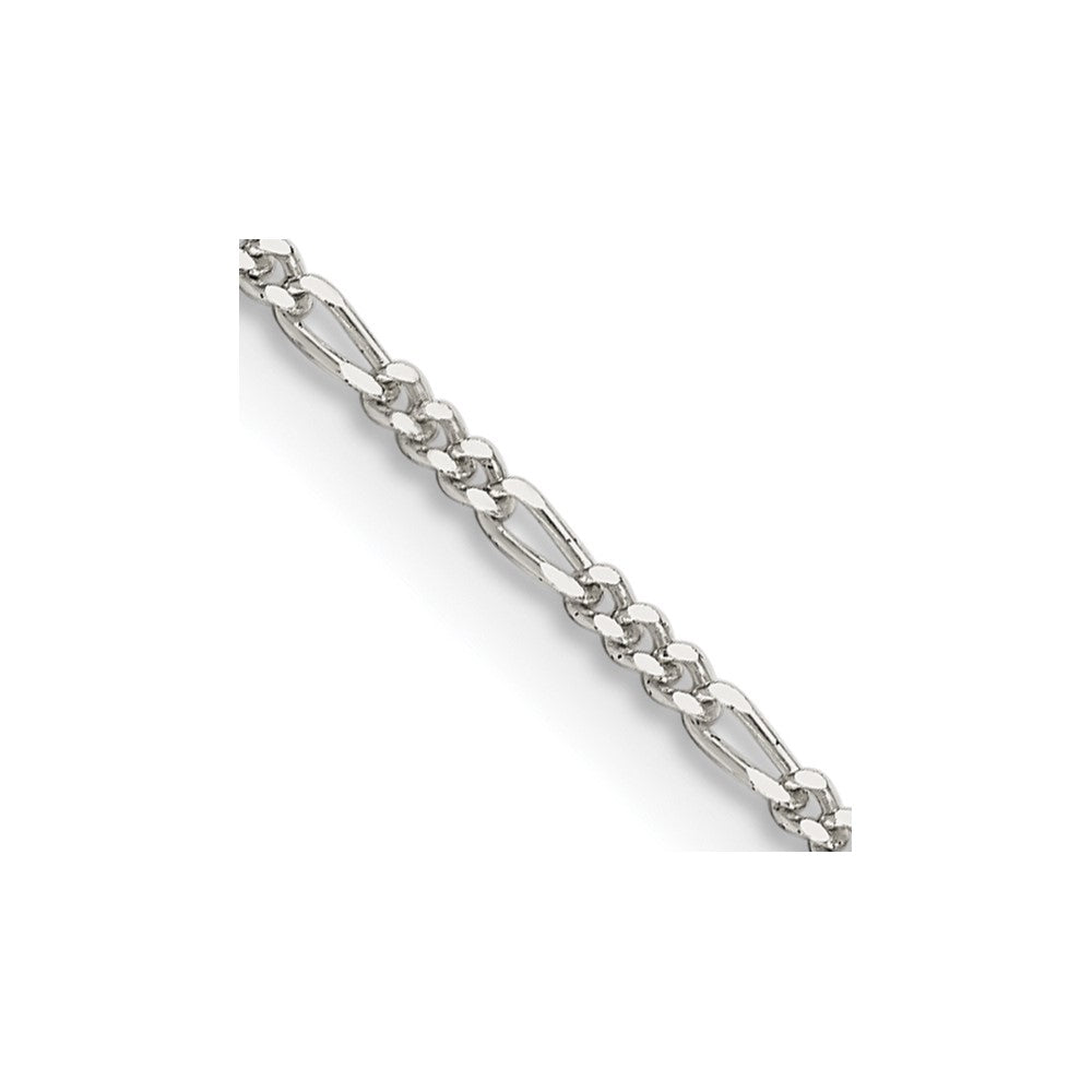 Sterling Silver 1.4mm Figaro Chain Necklace
