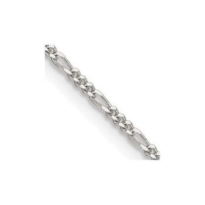 Sterling Silver 1.4mm Figaro Chain Necklace