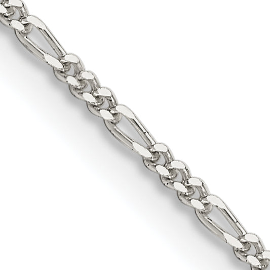 18 Inch Sterling Silver 1.4mm Figaro Chain