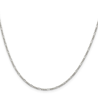 14 Inch Sterling Silver 1.75mm Figaro Chain