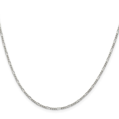 Sterling Silver 1.75mm Figaro Chain Necklace