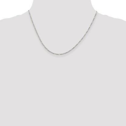 Sterling Silver 1.75mm Figaro Chain Necklace