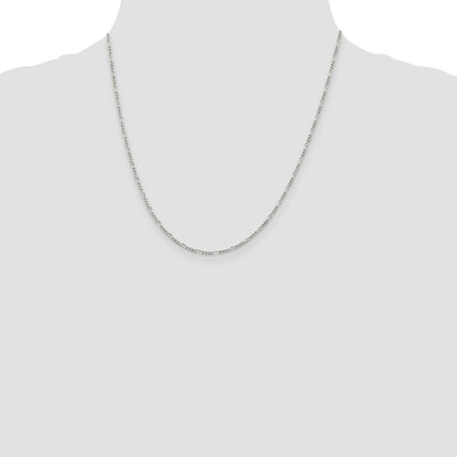 20 Inch Sterling Silver 1.75mm Figaro Chain