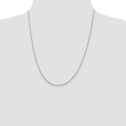 22 Inch Sterling Silver 1.75mm Figaro Chain
