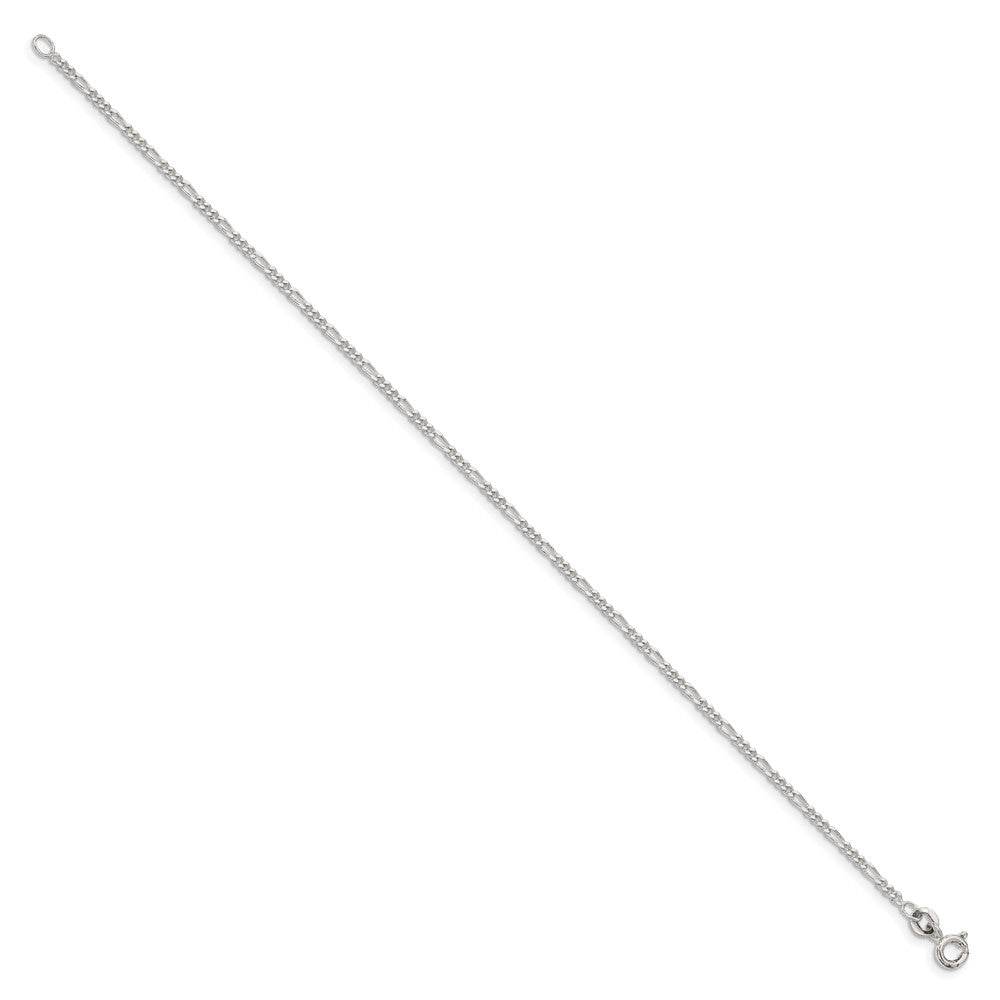 8 Inch Sterling Silver 1.75mm Figaro Chain Bracelet