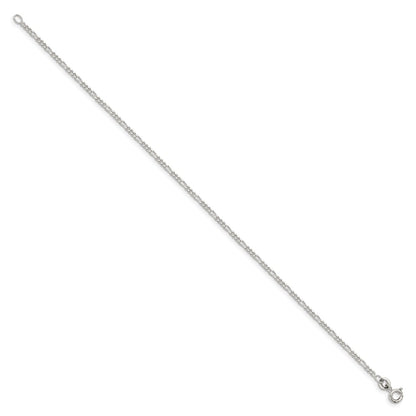 8 Inch Sterling Silver 1.75mm Figaro Chain Bracelet