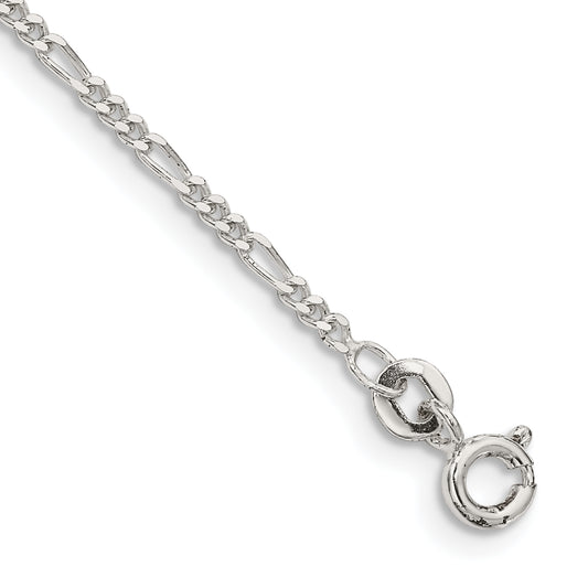 7 Inch Sterling Silver 1.75mm Figaro Chain