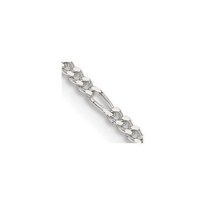 Sterling Silver 1.75mm Figaro Chain Necklace