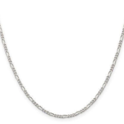 14 Inch Sterling Silver 2.25mm Figaro Chain