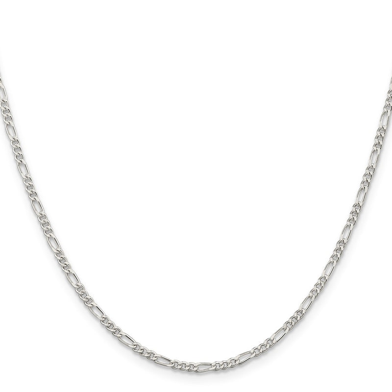 20 Inch Sterling Silver 2.25mm Figaro Chain Necklace