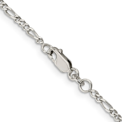 14 Inch Sterling Silver 2.25mm Figaro Chain