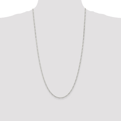 28 Inch Sterling Silver 2.25mm Figaro Chain