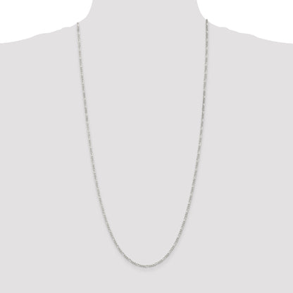 30 Inch Sterling Silver 2.25mm Figaro Chain