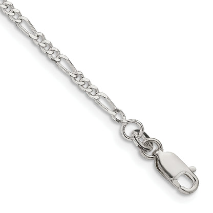 8 Inch Sterling Silver 2.25mm Figaro Chain