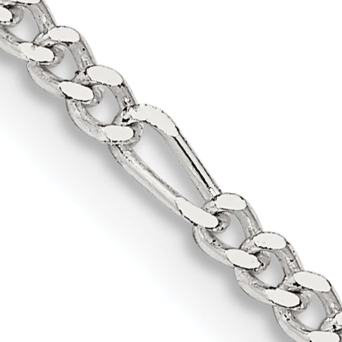 14 Inch Sterling Silver 2.25mm Figaro Chain