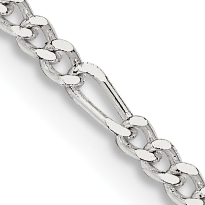 14 Inch Sterling Silver 2.25mm Figaro Chain