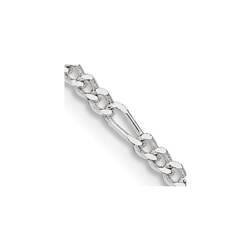 20 Inch Sterling Silver 2.25mm Figaro Chain Necklace