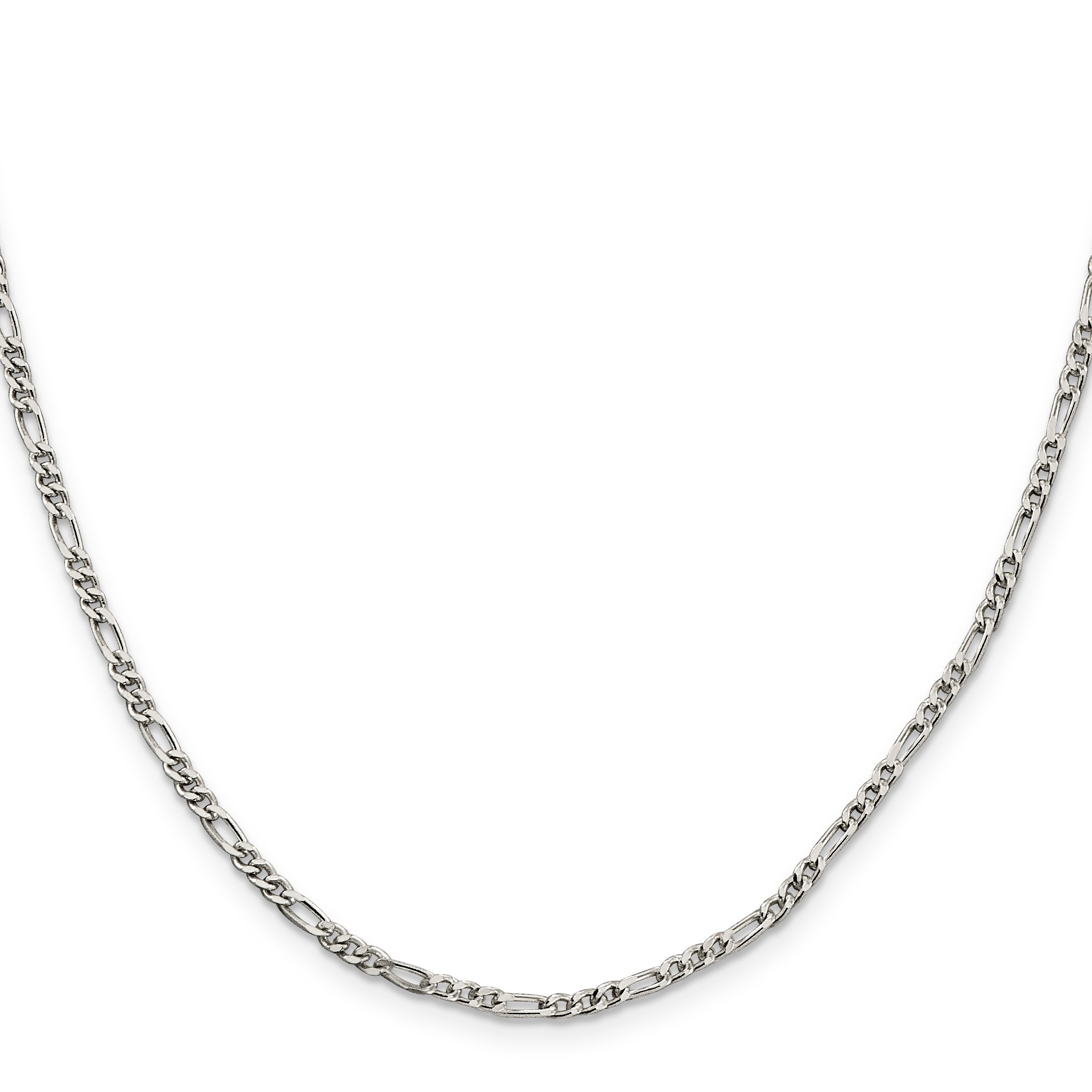 14 Inch Sterling Silver 2.5mm Figaro Chain