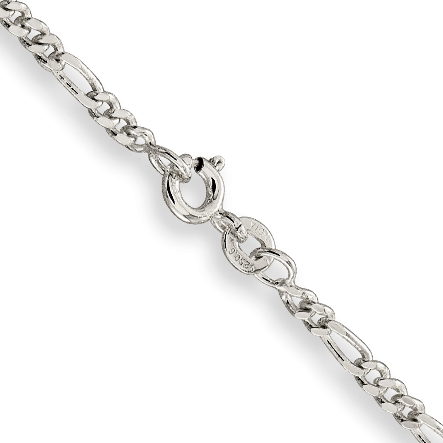 14 Inch Sterling Silver 2.5mm Figaro Chain