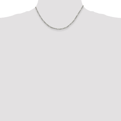 16 Inch Sterling Silver 2.5mm Figaro Chain