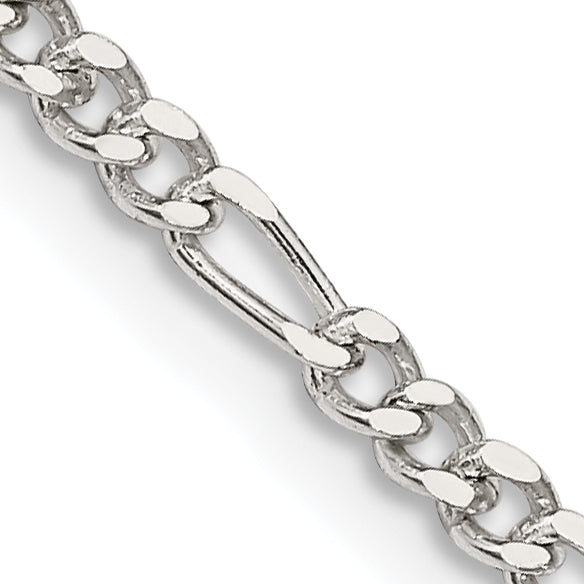14 Inch Sterling Silver 2.5mm Figaro Chain