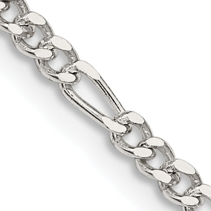 14 Inch Sterling Silver 2.5mm Figaro Chain