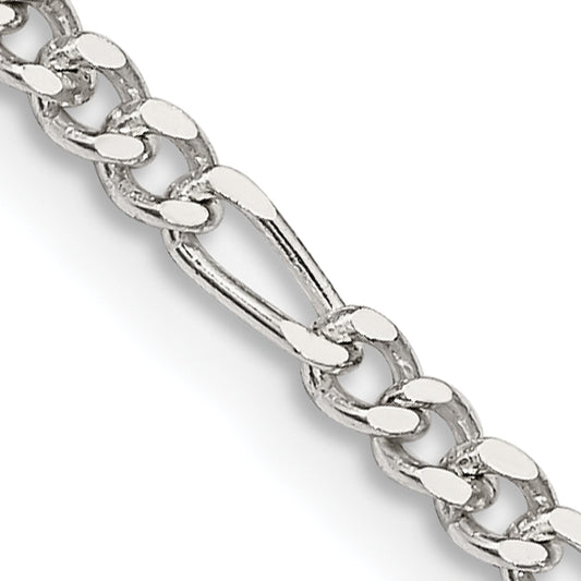 14 Inch Sterling Silver 2.5mm Figaro Chain