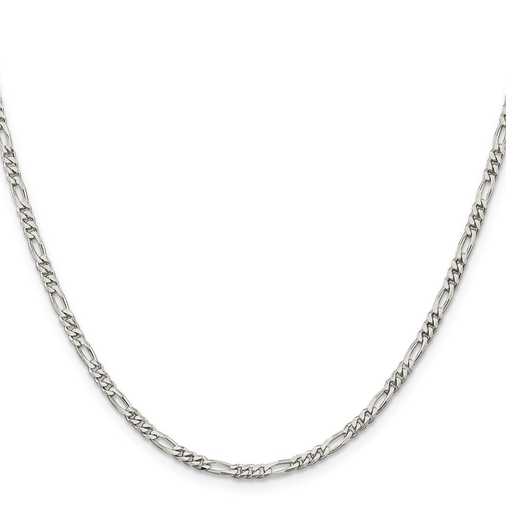 Sterling Silver 2.85mm Figaro Chain Necklace
