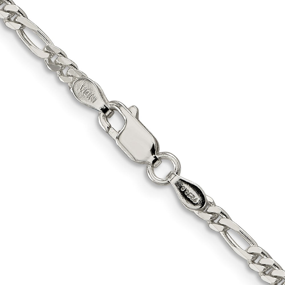 Sterling Silver 2.85mm Figaro Chain Necklace